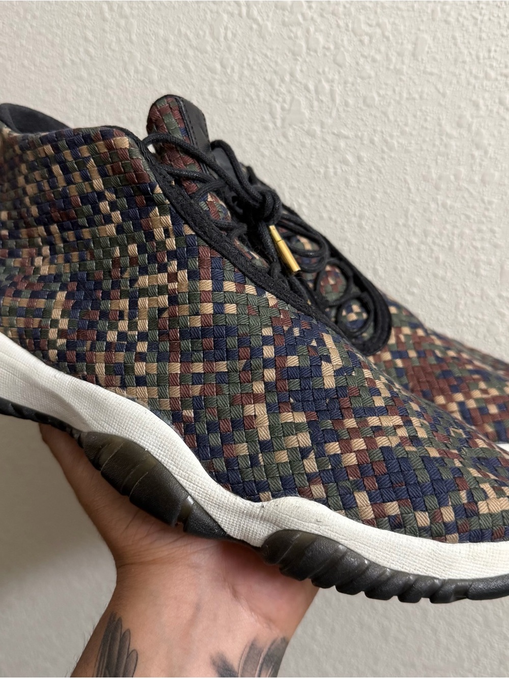 Jordan Air Jordan Future Premium Camo Dark Army/Black-Sail 652141-301 size 10.5
